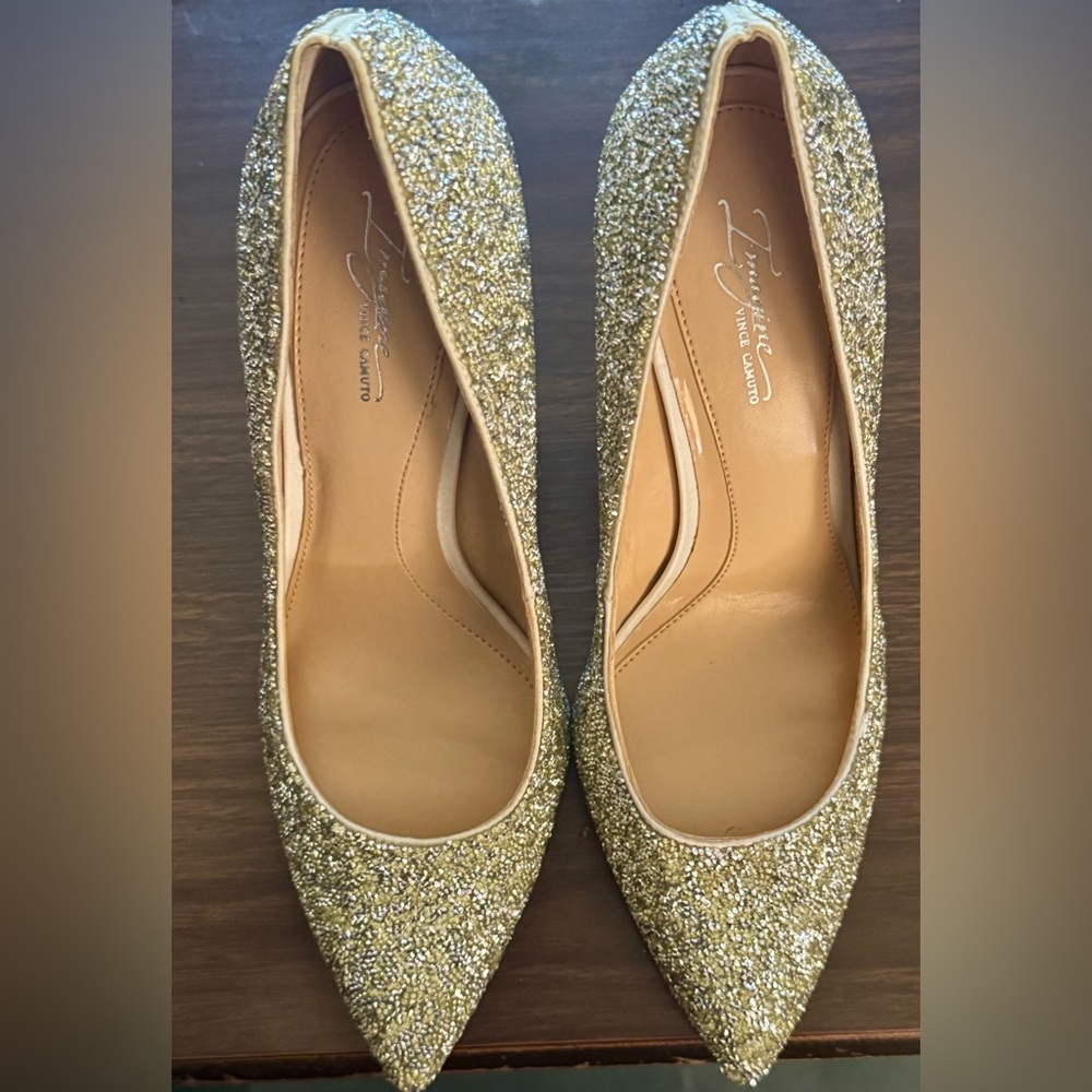 Vince Camuto - Imagine- Sparkling Gold Heels